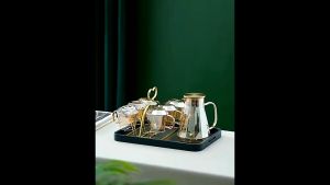 Pony cups and jugs 7 pcs glass tea pot glass water jug glass jug with lid Glass cup set heat-resistant 玻璃水杯 玻璃茶壶