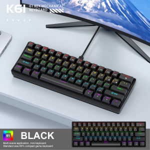 APAYADO | APAYADO61 Keys Compact Mechanical Keyboard Mini Portable Wired Ergonomic Gaming Keyboard Space Saving For Windows Laptop Desktop