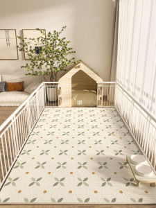 Waterproof Anti-Slip Pet Mat Crystal Velvet Fabric Dog Cage Rug Cat Urine Resistant Autumn Winter Square Home Decor Rug