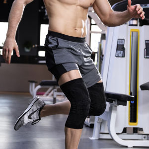 Silicone Gel Pad Knee Support Brace Kneepad Protection Elastic Knee Wraps with Spring Support
