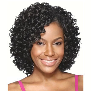 Natural Synthetic Short Curly Black Wigs For Black Lady 12 Inch Wig Daily Party Halloween Heat Resistant Hair
