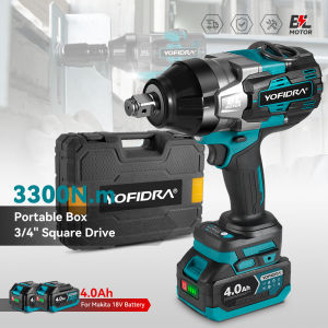 🔥3 Days Delivery🔥Impact Wrench 3300N.M High Torque Brushless Electric Impact Wrench 3/4 inch Cordless Electric Wrench Power Tool Car Truck Repair Tools For Makita 18V Battery