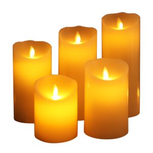 Romantic LED Electronic Candle Light with Remote Control Drip Wax Simulation Stone Candle Light USB Charging Proposal Candlestick Lighting