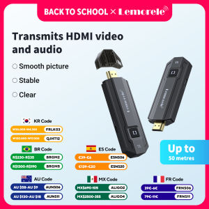 Lemorele Wireless HDMI Transmitter Receiver Video Transmission Kit Extender 50m Video Transceiverfor Computer/Camera/Projector