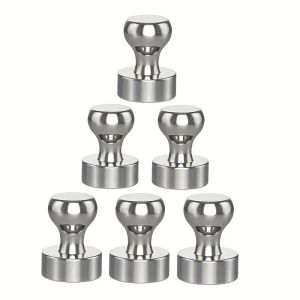 Strong Neodymium Push Pins - Ideal for Fridge Whiteboards & Maps | Durable Metal Magnets for Office & Kitchen Use