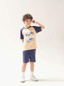 Bộ ba lỗ cho bé trai Bigfox Miss Meow size đại vải cotton xuất Hàn kiểu sát nách in Lego cỡ 37911 tuổi 30kg 40kg 1930