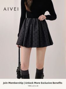 AIVEI | Vintage Ballet Dots Winter Skirt
