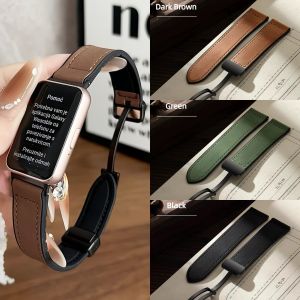 Leather Strap for Samsung Galaxy Fit 3 Replaceable Bracelet Loop Smartwatch Belt Suitable for Men and Women Sports Business