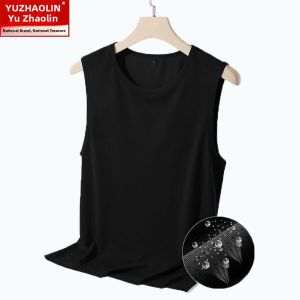 You Zhaolin Mens Quick Dry Ice Silk Cool Feeling Tank Top Fitness Running round Neck Sleeveless T-Shirt Summer Fashion Brand