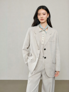 ESE·Y | Slim Casual Linen Blazer for Work or Leisure 100