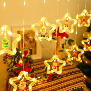 LED Christmas Curtain String Lights - 8 Modes Outdoor/Indoor Decoration for Party Wedding Garden⚡PH deliveryIn stock⚡