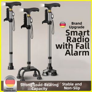 Adjustable Lightweight Aluminum Non-slip Quad Cane