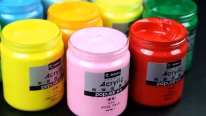 Maries Sơn acrylic cho hội họa nghệ thuật 300ml Không thấm nước DIY sơn không phai 42 Màu sắc Acrylic Paint