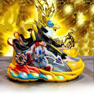 ABC Karun Light-Up Sports Shoes for Boys Winter Anti-Slip Low-Top Childrens Footwear Comfortable Warm Casual Shoes