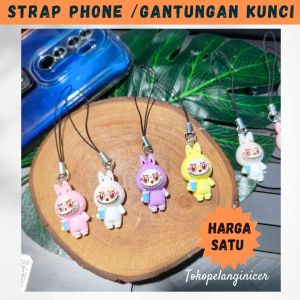 Tali Gantungan Hp Clay Labubu Drink- Charm Gantungan Hp Manik Labubu Drink- Strap Hp Labubu Doll