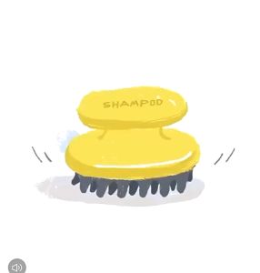 Lược gội đầu silicon lược massage đầu lược gội đầu dưỡng sinh silicon tạo bọt tay cầm chắc chắn - Happy Home 4U