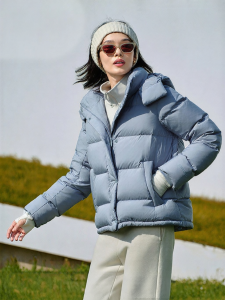 S&W | Sport Warm Thickened Duck Down Waist-Fitted Hooded Down Jacket