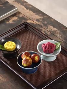 จานเชิงถวายพระ พานเซรามิค ขนาด 8.5 x 4 cm ถ้วยเซรามิกสไตล์ญี่ปุ่น ขนาดกะทัดรัด น้ำหนักเบา พานไหว้ครู ทนทานไม่แตกง่าย ใช้จัดของไหว้หรือในพิธีกรรม