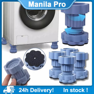 8PCS Washing Machine Stand Adjustable Height Foot Pads Noise-reducing Refrigerator Base Non-Slip Pad Anti Vibration Shock Absorber Fridge Dryer
