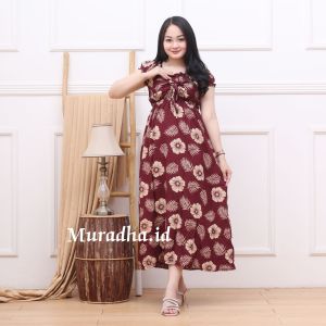 Longdress Incess Luna Maya Dress Bali Terviral 2022 Bahan Rayon Tebal Premium - Homewear by Muradha.id