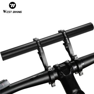 WEST BIKING MTB Carbon Handlebar Extender Road Bike Integrated Handle aluminum Extension Bar Bike Computer Light Phone Stand