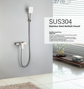 BANGPU | Black Stainless Steel Shower Set With Adjustable Shelf and Pressure Boost Mixing Valve