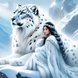 HUACAN 5D Diamond Painting Woman Leopard Portrait Full Square Round Drill Mosaic Animal Winter Home Decor Diy Gift