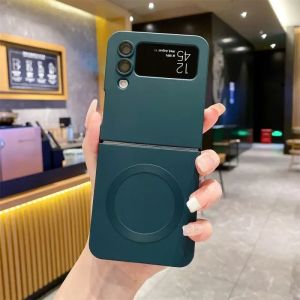 LS | For Samsung Galaxy Z Flip 7 6 5 4 3 8 Magsafe Magnetic Case With Lens Protection Slim Soft TPU Shockproof Z Flip 8 Flip 5 Flip 3