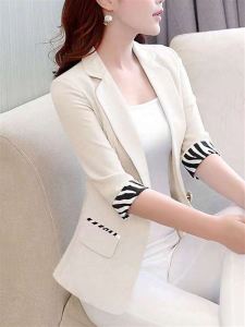 Lieoyuarn | Cropped Five-Sleeve Stylish Suit Jacket