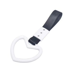 1Pcs Train Bus Handle Hand Strap Ring Heart Styling Drift Charm Strap Drift Auto Warning Ring Car Strap Car Rear Bumper Supplies