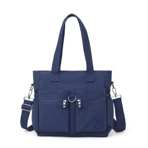 กระเป๋าถือผ้า Oxford สําหรับผู้หญิงที่มีความจุขนาดใหญ่สไตล์ลําลองกระเป๋าสะพายข้างไหล่เดี่ยวสําหรับการเดินทางพักผ่อน