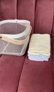 Long-Staple Cotton Face Towel Soft Skin-Friendly Solid Color Absorbent Cloth for Adults 60x30cm G6734