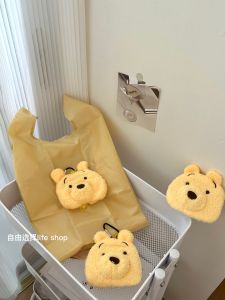 Kawaii Bear Large Capacity Storage Bag Portable Shopping Bag Eco-Friendly Bag Versatile Student Gift Foldable Cartoon Style