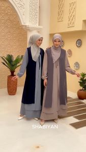 SHABIYAN 601 Dress Gamis Set 2 in 1 Long Outer