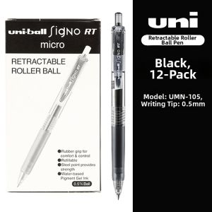 Student Use Exam & Note-taking Black Ink 0.5mm Click Pen