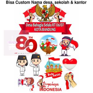 Topper hiasan kue tumpeng kemerdekaan hut ri 17 agustus