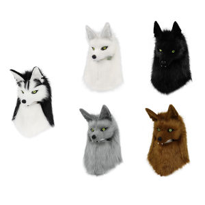 Mặt Nạ Đầu Lông Thú Chó Sói Sang Trọng Lông Thú Giả Cho Halloween Hóa Trang Cosplay Trang Phục Đạo Cụ Động Vật Mũ Nón 14 + Năm