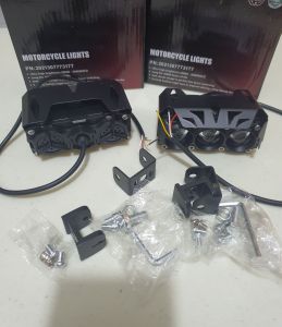 Lampu tembak LED Laser D2 D3 Transformer 3 mata SQL 3 mata lensa  kuning putih ada kipas harga sepasang