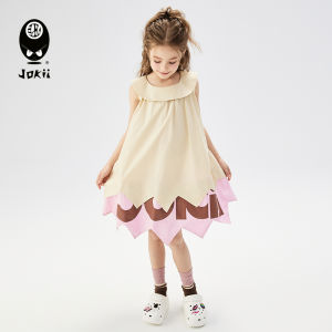Cute Cream Princess Dress Girls Summer New Fashion