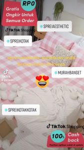 sprei karet keliling anti geser 180x200x20/160x200x20 Sprei set sarung bantal dan gulng