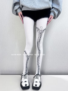 Quần Tất Punk Y2K Secret Crack Fairy Cat Cosplay Halloween Zíp in Họa Tiết Quần Tất Nữ Mùa Thu Thường Ngày Trung Quốc