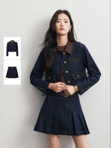 Vero Moda | Fall 2026 New Cotton Color Block Barn Style Denim Set