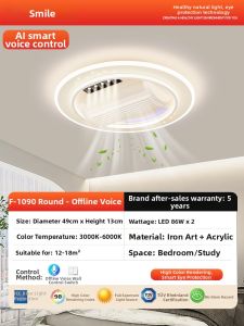Smile | Smart Leafless Ceiling Fan Light