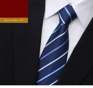 Easy-To-Wear Zipper Tie Mens Formal Business Black Stripe High-End Feeling Wedding Groom Lazy Persons No-Tie Necktie