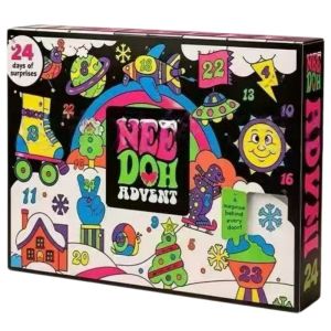Schylling | Christmas Advent Calendar 24‑Day Surprise Pop‑Up Fidget Squishy Gift Box Festive Sensory Stress Relief Toy for Christmas Holid