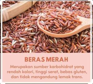beras merah organik kampung asli priangan timur.harga per 1kg