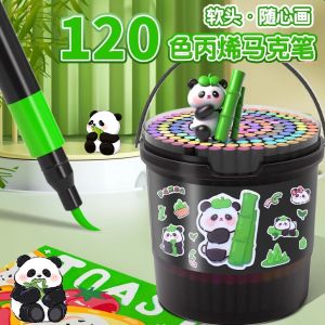 Non-toxic Acrylic Marker Pens Set for Students Art Special Use Children Storybook between Pens Can Stack Color round Shape Soft Head