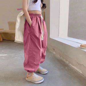 Spring Summer Girls Pants Thin Style Korean Loose New Children Trousers Casual Kids Sports Pants 3 4 5 6 7 8 9 10 11 12 13 Years