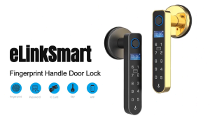 Khóa cửa vân tay kỹ thuật số năm trong một eLinkSmart có mật khẩu / chìa khóa / Cuộc sống thông minh / Mở khóa thẻ /APP