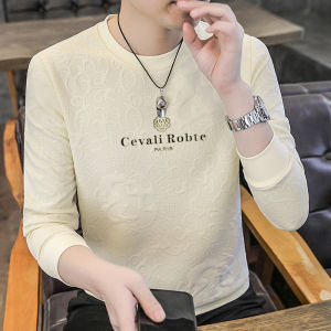 Áo Thun Nam Tay Dài Cổ Tròn Thêu Chất Lượng Cao Thời Trang Xuân Thu Thương Hiệu Mới Thời Trang Trẻ Trung Chất Lượng Cao